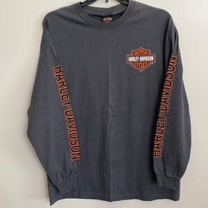 Harley-Davidson Charcoal and Orange Long Sleeve Tee
